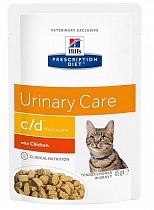 АКЦИЯ -10%/ Hills PD/ конс/ Multicare Urinary Care c/d/ д/кошек урология/ кура/ 85гр